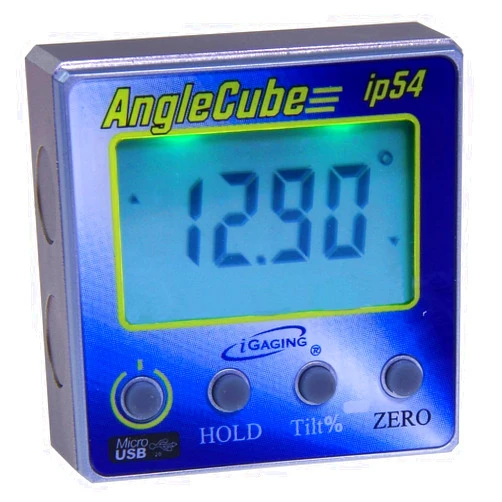 iGaging Angle Gage Backlit Digital Electronic Magnetic Level/Protractor/Bevel Gauge Angle Cube Gen 3
