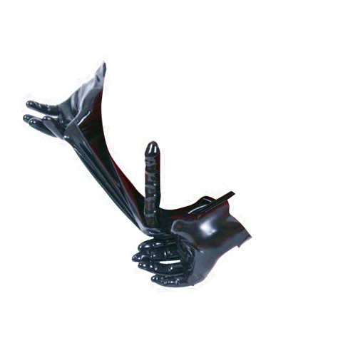 Latexa Premium Latex High Leg Brief with Anal Sheath - Fetish - Black (Black - Washed & Shined, Small)
