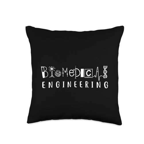 Biomedical Engineer Apparel By Design Tee Company Biomedical Sciences Biomed Engineer BME Gifts Throw Pillow, 16x16, Multicolor