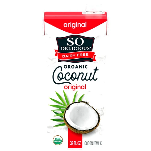 So Delicious Dairy Free Shelf-Stable Coconut Milk, Original, Vegan, Non-GMO Project Verified, 1 Quart