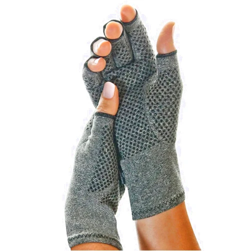 Brownmed - IMAK Compression Active Gloves - Compression Gloves for Arthritis & Joint Pain Support - Men's & Women's Fingerless Gloves to Support Circulation - Medium