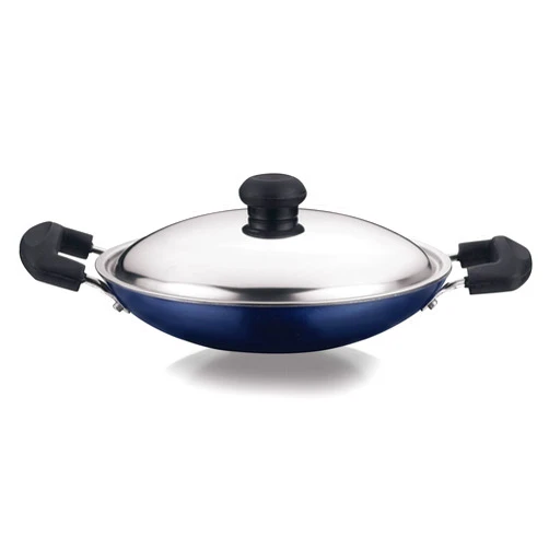 Vinod Appachetty Non-Stick Appam Pan with Stainless Steel Lid, 21.5 cm