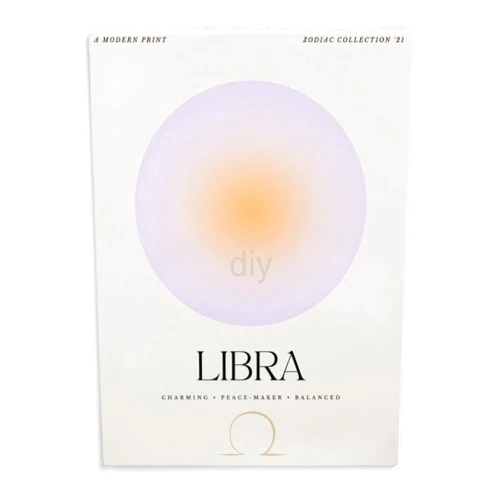 WDWMDBPK Libra Personality Traits Mural Gradient Aura Astrology Mural Decorative Painting Canvas Poster Bedroom Decor Office Room Decor Gift Unframe-style 12x16inch(30x40cm)