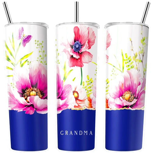 Nudida Gifts for Grandma - Birthday Mother's Day&Christmas Gift from Grandson Granddaughter - Stainless Steel Tumbler Coffee Insulated Travel Reusable Cup With Straw Leakproof