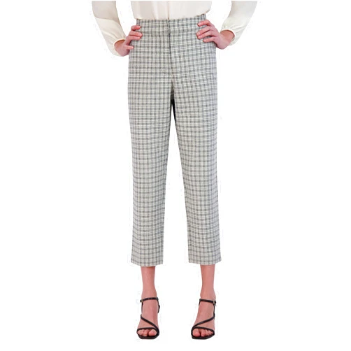 BCBGeneration Women's Straight Leg Cropped Pant Waistband Side Slit Pockets Tapered Trouser