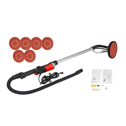 BBBuy 800W Drywall Sander Commercial Electric Sander with 6 Pcs Sanding Pads Discs Adjustable Variable Speed 1000-2000 RPM Wall Sander with Extendable Handle