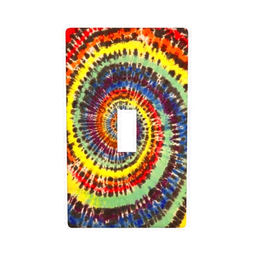 STUYKDIA Colorful Tie Dye Single Toggle Decorative Wall Plate, Home Decoration Corridor Switch Panel
