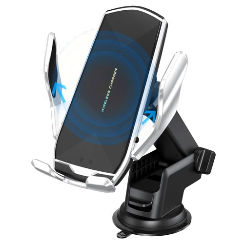 HonShoop Car Phone Mount,Auto-Clamping Smart Sensor 10W Qi Fast Charging Car Front Windshield Dashboard Air Vent Phone Holder Compatible with iPhone12/12 pro max/Samsung S20/note 20 All 4.7-6.7 Inch Smartphone