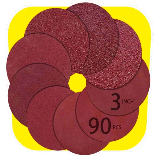 TPmax 3 Inch Sanding Discs 90 PCS Assorted Hook and Loop 3 in No Hole Sandpaper Orbital Sander Pads 10 pcs Each 40 60 120 240 320 600 800 1000 1200 Grit Orbital Sandpaper