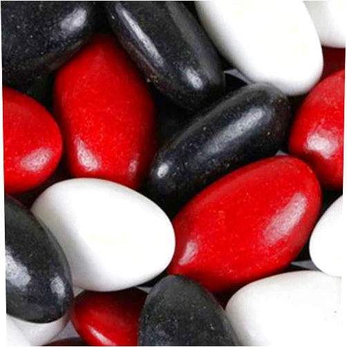 DOGNNAK Red, Black & White Jordan Almonds 1LB Bag