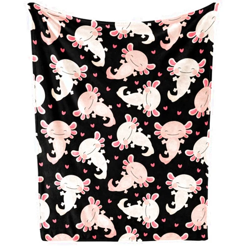 Homieblanket Axolotl Blanket for Boys Girls, Cute Axolotl Themed Design Printed Throw Blankets for Kids Lap, Chair Sofa, Warm Soft Cozy Blanket, 40