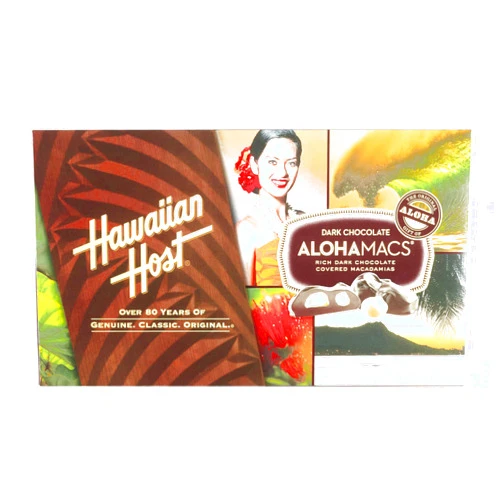 Hawaiian Host Dark Chocolate Alohamacs Box 6 oz each (6 Items Per Order, not per case)