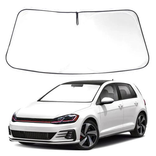 LHFLIVE Windshield SunSshade Compatible with 2015-2021 Volkswagen Golf GTI e-Golf VW Golf R 4 Door Hatchback Accessories Sunshade Sun Visor Protector Keeps Car Cool