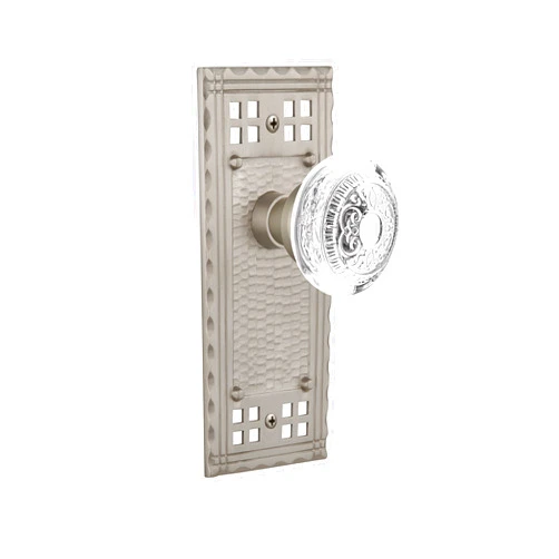 Nostalgic Warehouse 750161 Passage Craftsman Plate with Crystal Egg and Dart Knob, 2.75