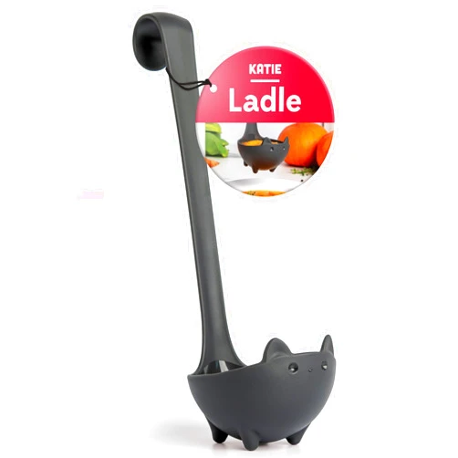 OTOTO NEW!! Katie Cat Soup Ladle by OTOTO - Halloween Gifts Black Cat, Gothic Gifts, Gifts for Cat Lovers - Spooky Cat Gift, Cute Kitchen Accessories, Funny Kitchen Gadgets, Fun Gifts (Katie Cat, Black)