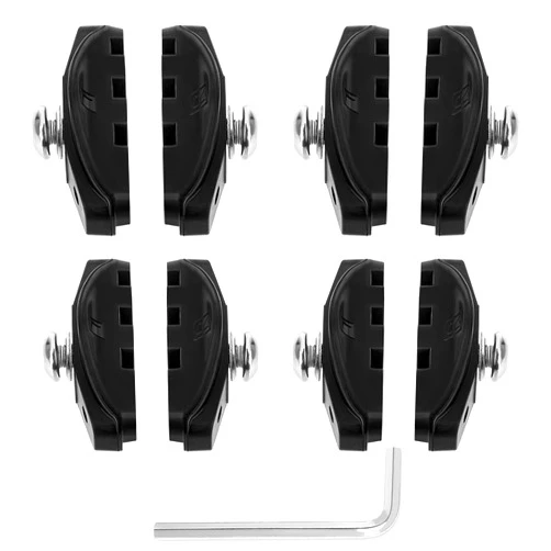 Hariendny 4 Pairs Bike Brake Pads 50mm Caliper Brake Pads Brake Blocks Set with Allen Wrench Universal V-Brake Pads for Road Bicycle