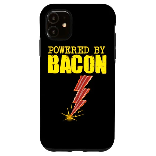 Cool Love Hog Pig Cuts Strips Meat Eater Designs iPhone 11 Funny Powered By Bacon Gift For Men Women Pork Belly Lover Case