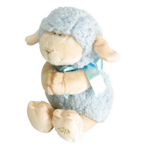 Stephan Baby Ultra Soft and Huggable Musical Praying Woolly Lamb, Blue, 11 inch
