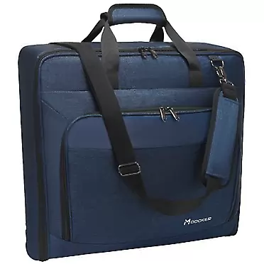 Modoker Suit Luggage Garment Bag with Shoulder Strap, Suit Carry on Bag Hanging Suitcase Garment Bags for Men Women Business Travel Blue