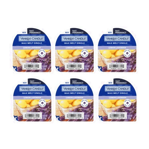 Yankee Candle Lot of 6 Wax Melt Singles - Lemon Lavender