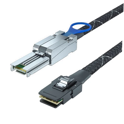 10Gtek SFF-8088 to SFF-8087 Mini SAS Cable, External 26Pin to Internal 36Pin Hybrid SAS2.0 6Gbps Cable for DataCenter, Servers, Workstations and Desktops, 100-Ohm, 0.5-m(1.6ft)