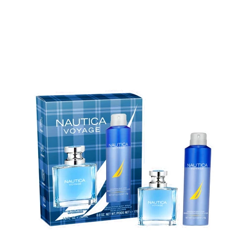Nautica Voyage 2-Piece Giftset, Eau de Toilette & Deodorizing Body Spray, 1.6oz, 6.0oz