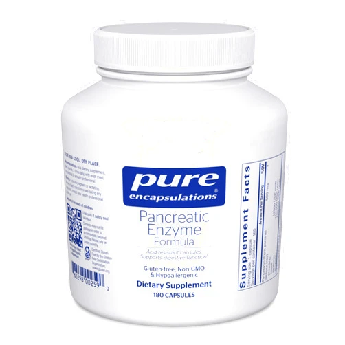 Pure Encapsulations Pancreatic Enzyme Formula - Digestive Enzymes for Digestion - Strengthens Gut Health* - Targeted Delivery Capsules - Gluten Free & Non-GMO - 180 Capsules