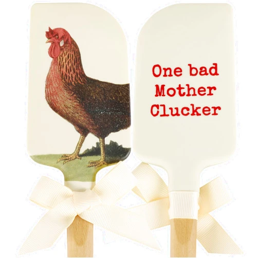 Primitives by Kathy double-sided silicone novelty cooking spatula/Farmhouse Collection/vintage art of a rooster on front/