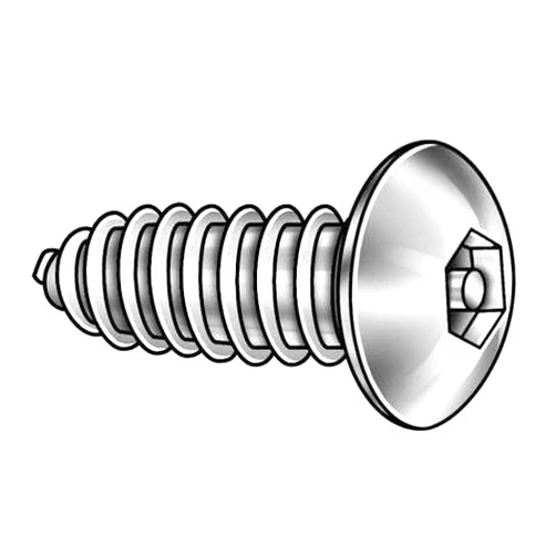 Tamper-Pruf Screw 31290, Tamper Screw, Button, #14, 1 1/2, PK25