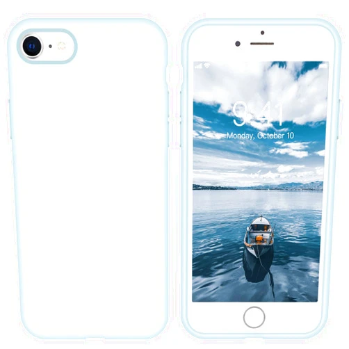 ZVastt iPhone SE 2022 Case iPhone SE Case 2020 iPhone 8 Case iPhone 7 Case Liquid Silicone Gel Rubber Soft Anti-Scratch Microfiber Lining Slim Full Body Shockproof Protective Phone Cover, Sky Blue