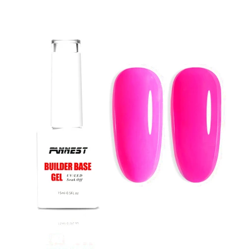 FANNEST 8 IN 1 Rubber Base Builder Gel Polish Kit - Self-leveling for Extending, Strengthening & Repairing Nails - UV Soak-Off Gel Polish Compatible