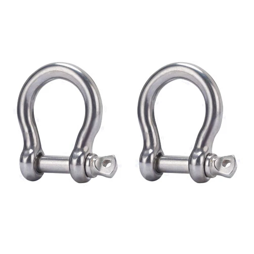 OWAYOTO Screw Pin Anchor Shackle 3/8 Inch 10mm 304 Stainless Steel Heavy Duty 2pcs