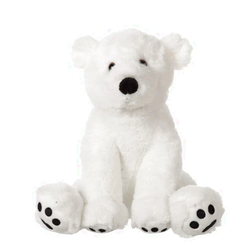 Apricot Lamb Toys Plush White Polar Bear Stuffed Animal Soft Cuddly Perfect for Child （White Polar Bear ，8 Inches