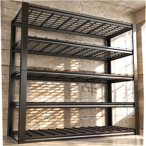 REIBII 48''W Garage Shelving 2500LBS Garage Storage Shelves Heavy Duty Shelving 5 Tier Adjustable Garage Shelves Metal Shelves for Garage Storage Rack Industrial Shelving