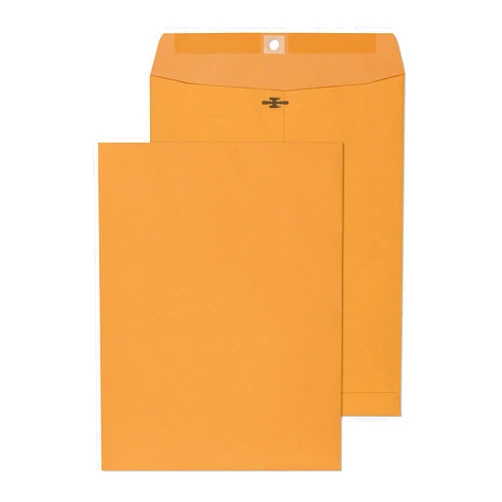 EnDoc Clasp Envelopes 9x12-15 Pack Brown Kraft Catalog Envelopes with Clasp Closure & Gummed Seal – 28lb Heavyweight Paper Envelopes for Home, Office, Business, Legal or School Pack- 9 x 12 Inch
