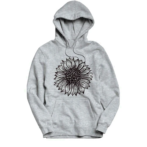 TAOHONG Women Sunflower Hoodies,Trendy Drawstring Sweatshirts with Pockets Long Sleeve Sweaters Pullover Fall Winter Outfits