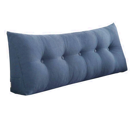 ZHNALIUS Large Soft Comfortable Backrest Headboard King Cushion Pillow for Reading Rest in Twin Bed，Breathable Triangular Wedge Support Positioning backand Back Waist Wall Pillow with Washable Cover
