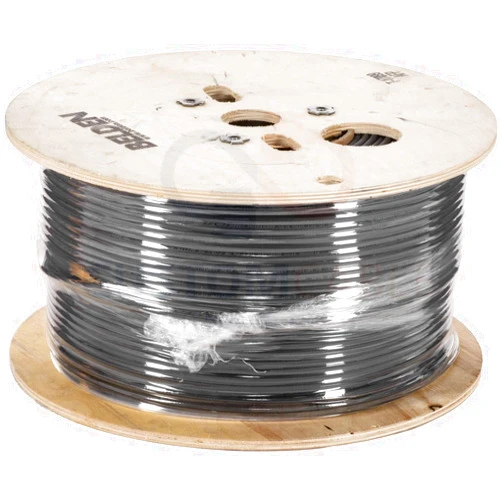 Custom Cable Connection Video Brillance by Belden - 1694A HD-SDI 6GHZ Precision Video Cable 500FT Black Spool