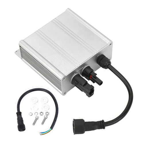 Walfront MPPT Solar Micro Inverter Aluminum Alloy Waterproof Power Grid Tie Micro Inverter Pure Sine Waving Inverter 120V AC230V (150W)