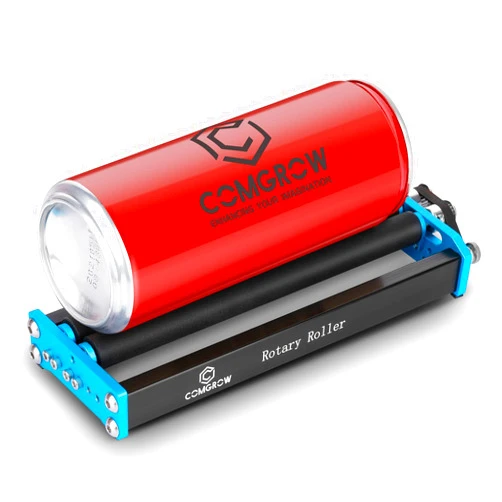 Comgrow Laser Rotary Roller, Laser Engraver Aluminum Y-axis Rotary Roller Engraving Module for Engraving Cylindrical Objects Cans, with 8mm-86mm Adjustment for DIY Laser Marking Different Size