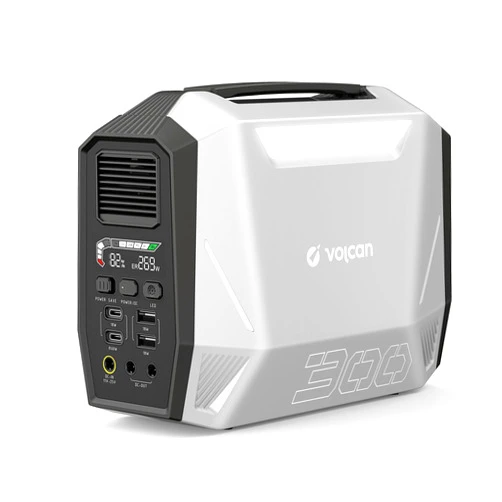 Volcan 300W Solar Generator, Volcan Portable Power Station 299Wh(100800mAh) Pure Sine Wave AC Outlet, LiFePO4 Battery, PD, DC, USB QC3.0 Battery Powered Station for Camping Rvs Home Use