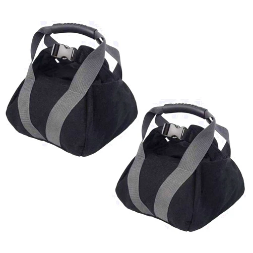 Fnoko 2 Pcs Adjustable Heavy Fitness Power Sandbag, Portable Adjustable Canvas Sand Kettlebell Soft Sand Bag, Weightlifting Dumbbell for Home Training, Fitness, Yoga Workout