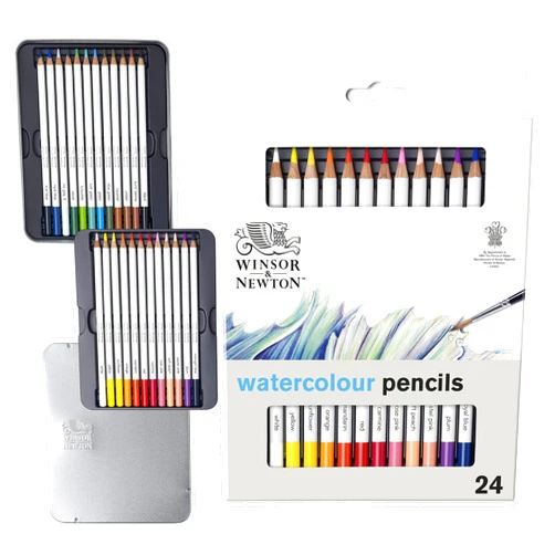 Winsor & Newton Studio Collection Artist Pencils, Watercolor Pencils, Set of 24