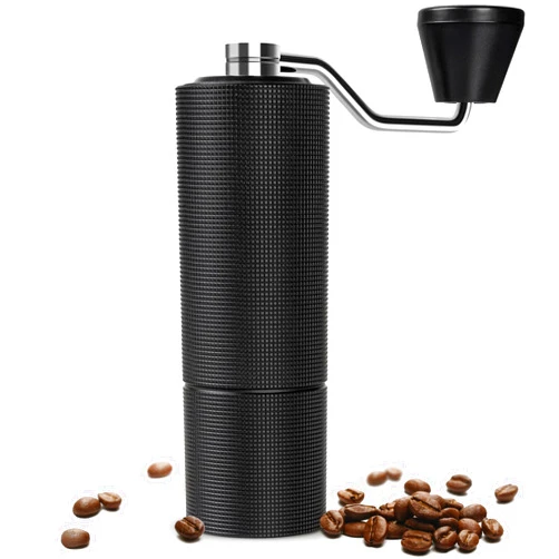 TIMEMORE Manual Coffee Grinder, Stainless Steel Conical Burr Coffee Grinder Manual, Hand Coffee Grinder with Adjustable Setting, for Espresso to French Press - Chestnut C3, Black