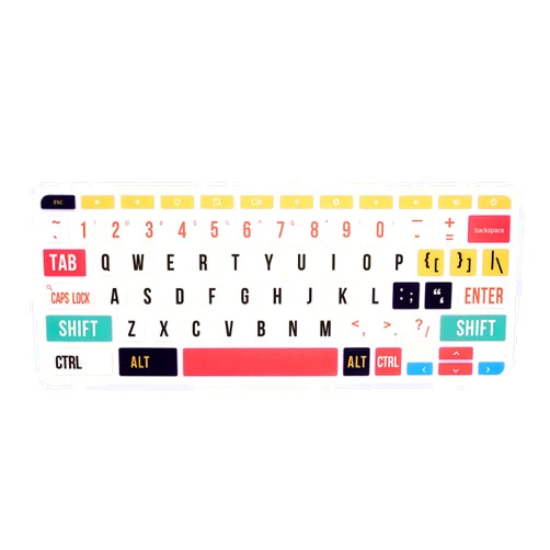 WYGCH Keyboard Cover for Acer Chromebook Spin 11 311 CP311 511 512/Chromebook 11 CB3-131 CB3-132 CP311 C738T CB5-132T/Chromebook Spin713 CP713 R13 CB5-312T/Chromebook 14 15.6-Creative Rainbow Font
