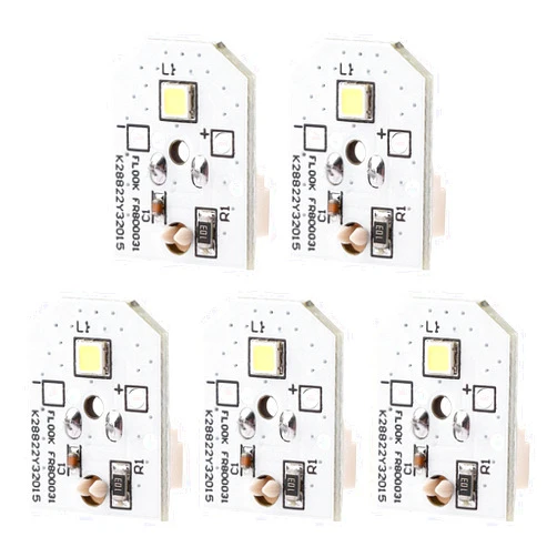 TLPCRKI New Upgraded 5 Pack WR55X11132 WR55X25754 LED Light for GE Refrigerator Replace WR55X30602 WR55X26486 PS4704284 3033142 EAP12172918 AP6261806 PS12172918 AP5646375