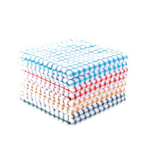 Oeleky 100% Cotton Kitchen Dish Cloths for Washing Dishes, 12x12 Inches Dish Rags, Absorbent Kitchen Cloths Pack of 8, Quick Drying Cleaning Cloths