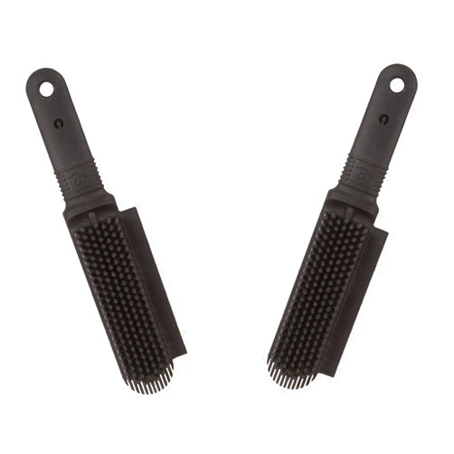 FURemover Plus, Rubber Pet Hair Remover Brush, Black with Gentle Bristles for Grooming Dogs and Cats, Pack of 2, Black