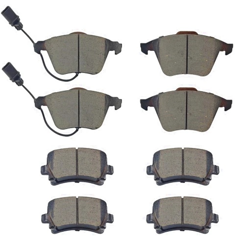 ALADICHE Front and Rear Ceramic Disc Brake Pads Compatible with Audi A4 A6 A4 Quattro A6 Quattro 2005 2006 2007 2008 2009