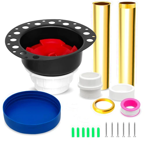 Roartisa ITD5135 Freestanding Bathtub Tub Drain Rough-in Kit with Brass Tail Pipe and PVC Adapter Compatible with Freestanding Bathtubs Floor Mounted Bathtub and Standard Bathtubs